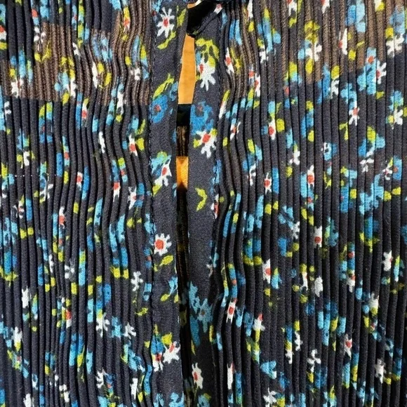 NWT Madewell Crinkle ‘Georgette’ Floral Mini Dress in Deep Indigo Size Medium - Picture 9 of 10